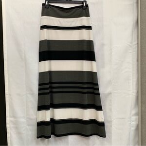 Mossimo Supply Co. Black and gray and off White Striped A-Line Skirt
